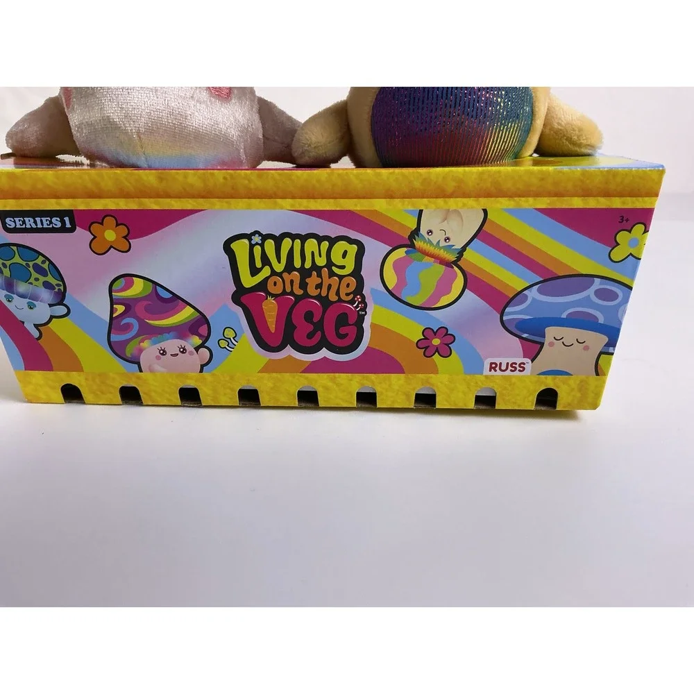 Russ Living on the Veg  Series 1 Plush‎ Set Mushroom Friends Purple Blue